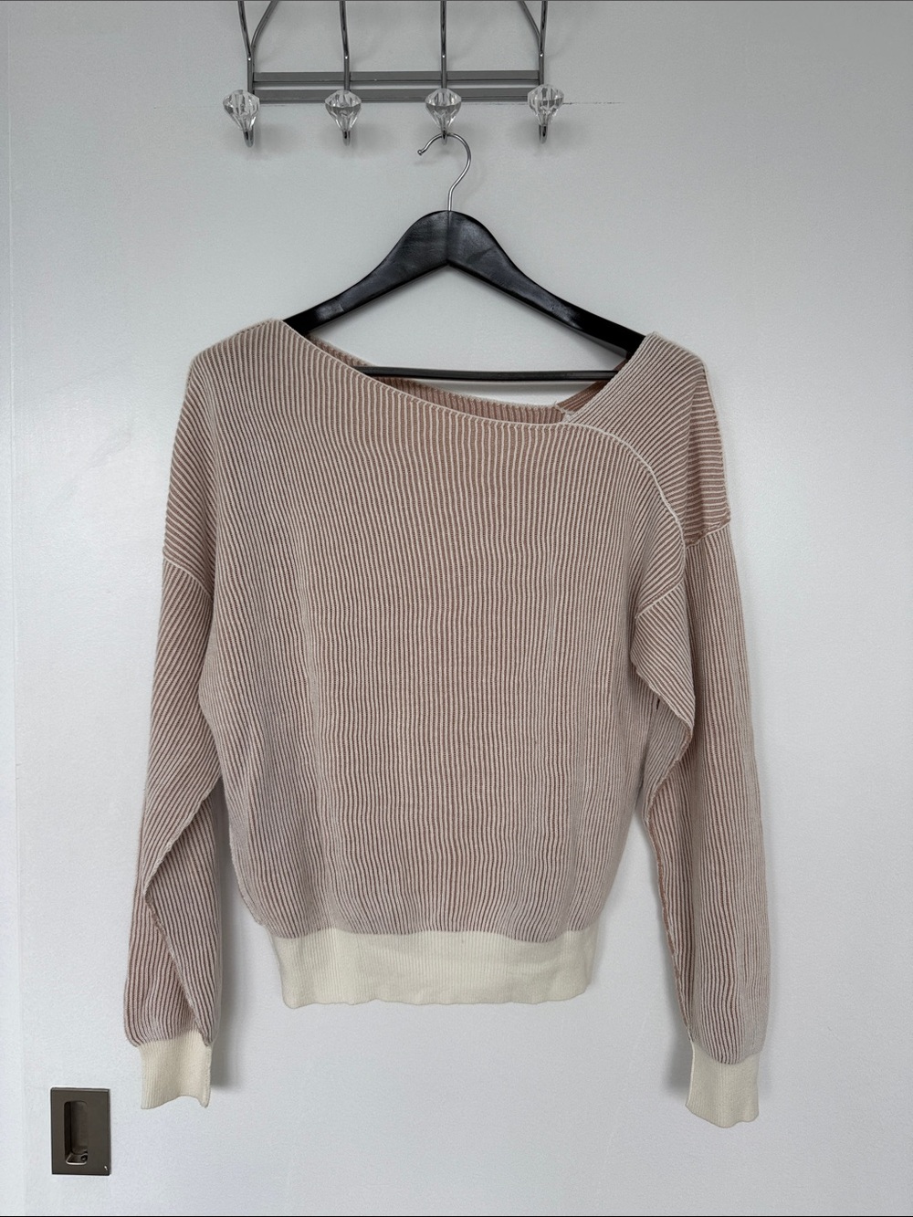 Line & Dot Favorite Off The Shoulder Ribbed Sweater - Picture 2 of 6